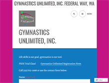 Tablet Screenshot of gymnasticsunlimitedus.com